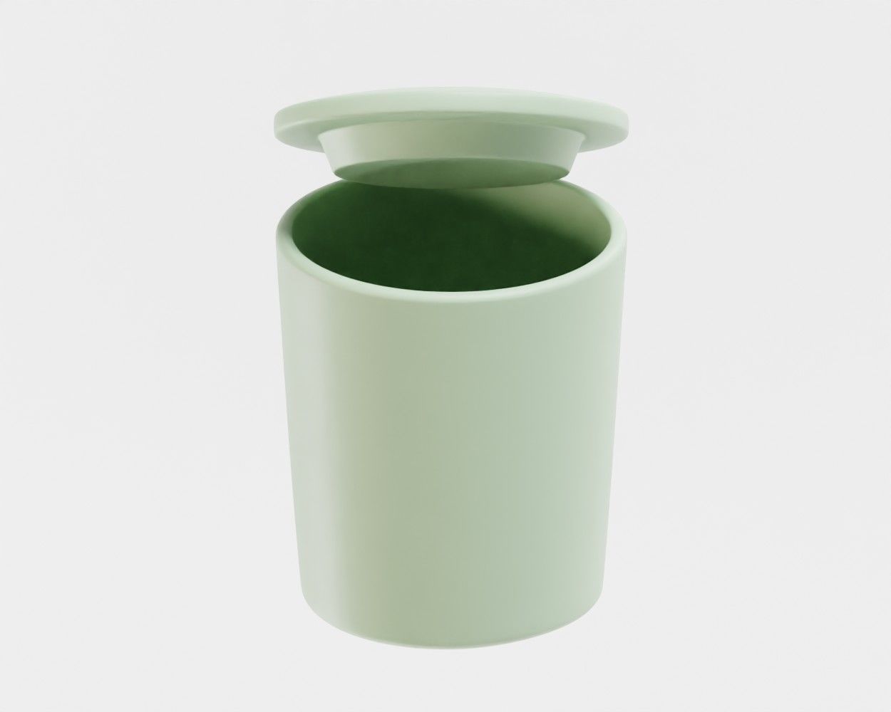 Cup with lid Low-poly 3D model_2