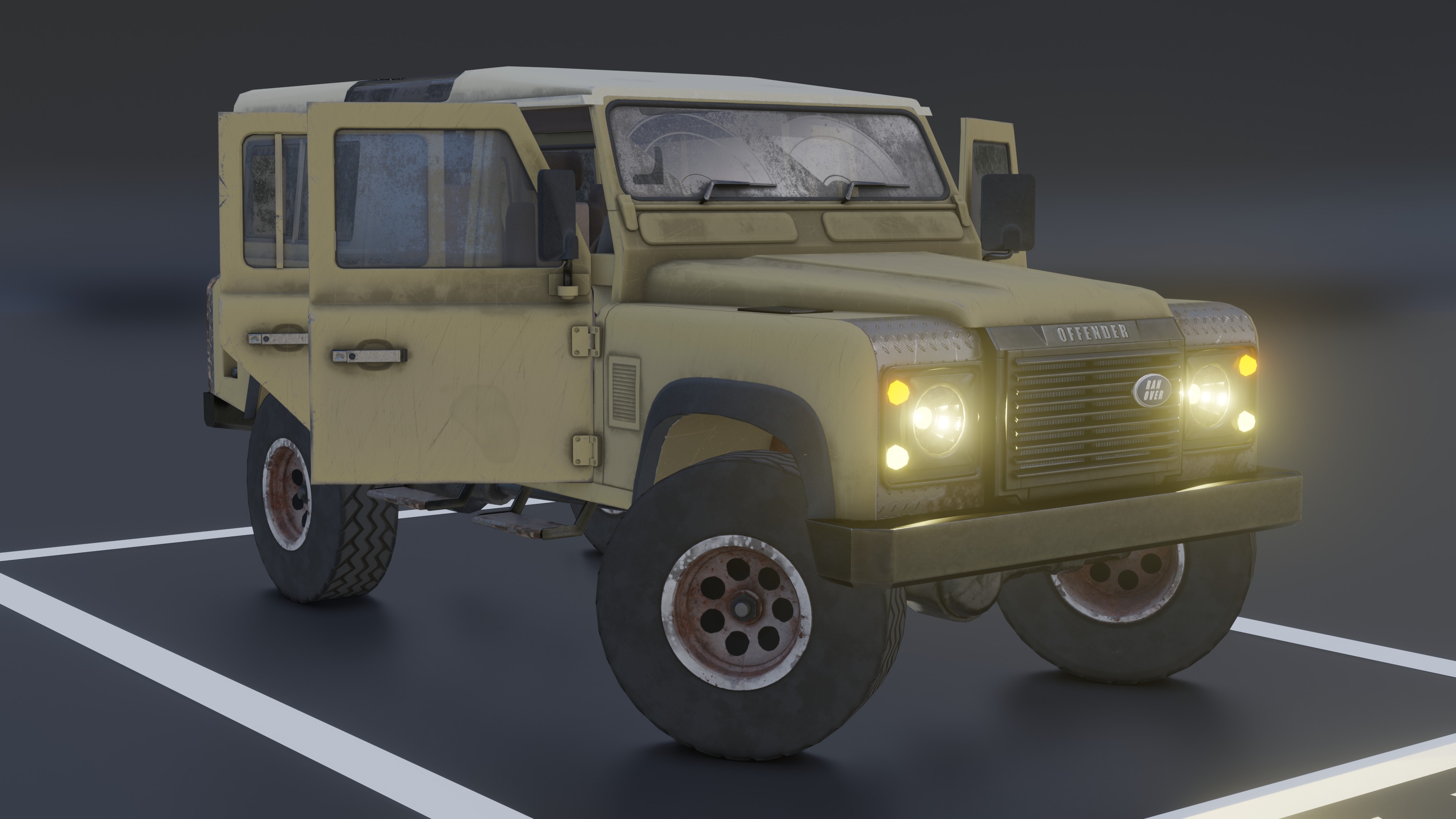 Ranover Offender With 13 Replaceable Attachments Low-poly 3D model_16