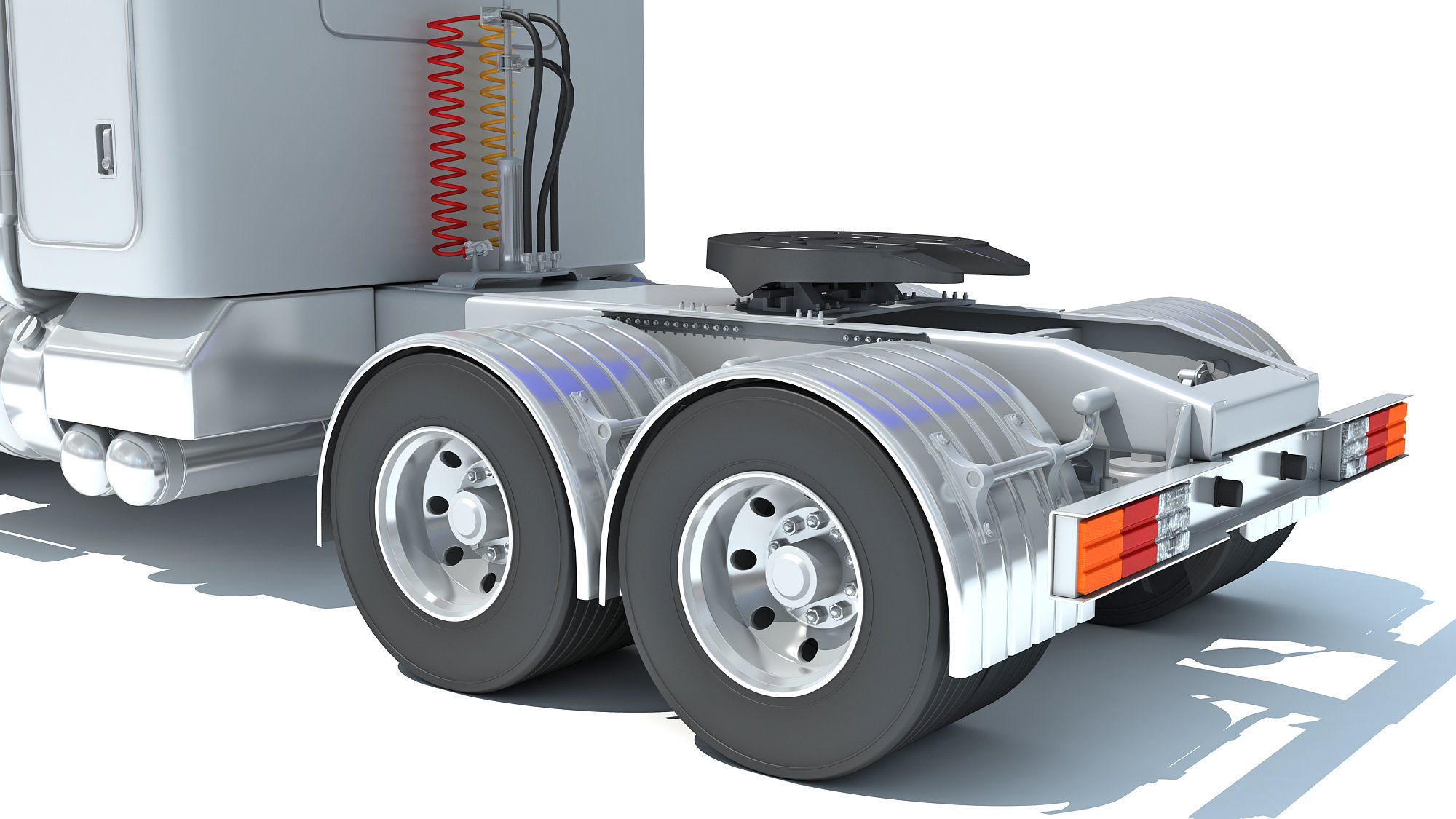 Generic Semi Truck Sleeper Cab 3D model_15