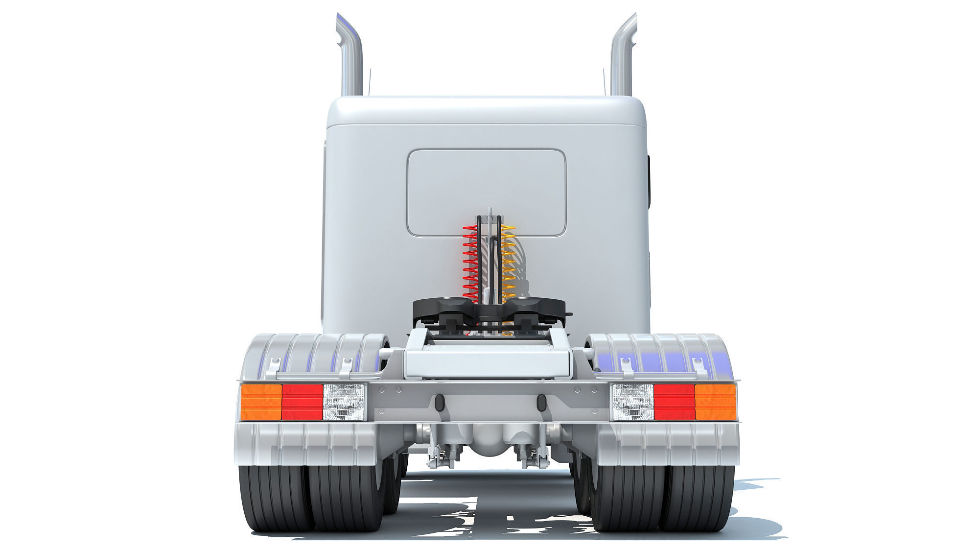 Generic Semi Truck Sleeper Cab 3D model_16