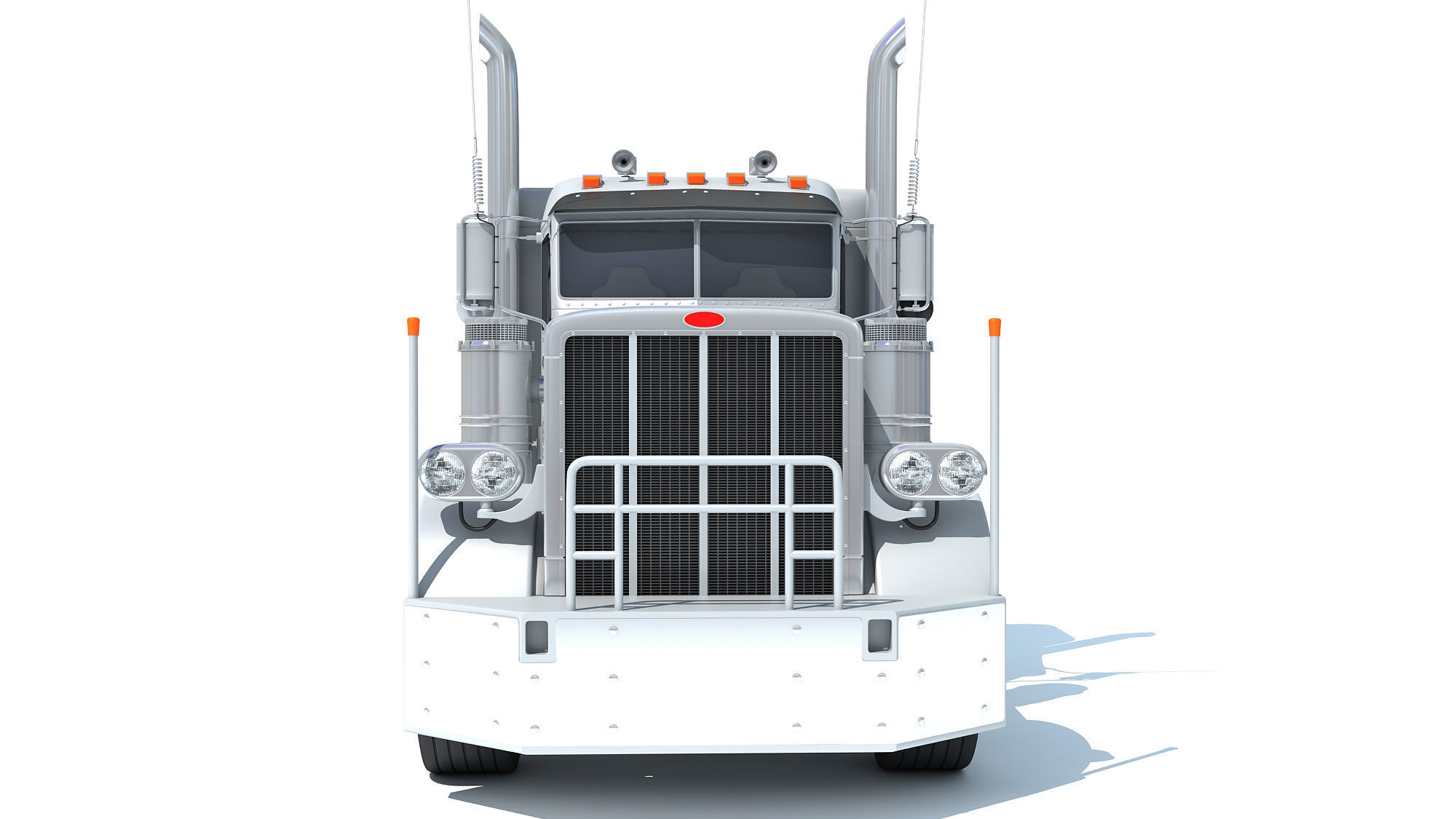 Generic Semi Truck Sleeper Cab 3D model_12