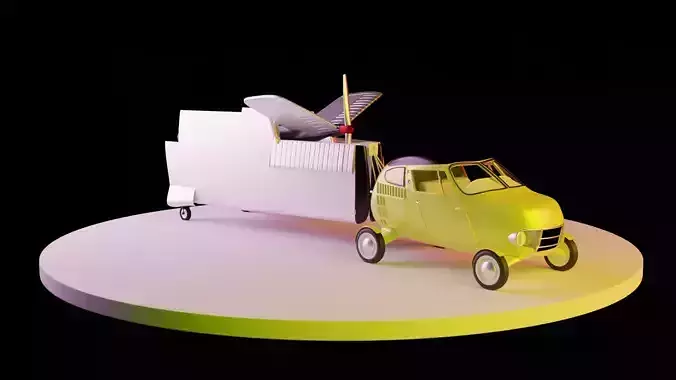 The 3D printing model of the AeroCar aircraft  3D print model
