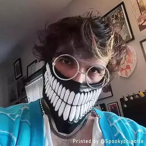 Dandadan Okarun Half Mask With Glasses - Anime Cosplay  3D print model