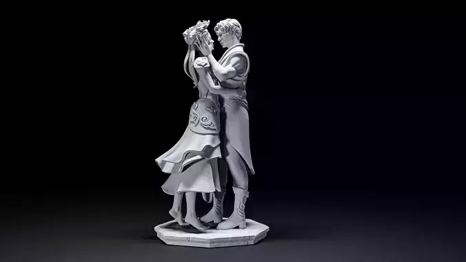 Throne of Shards - Elf Noble Seated on Throne 3D print model