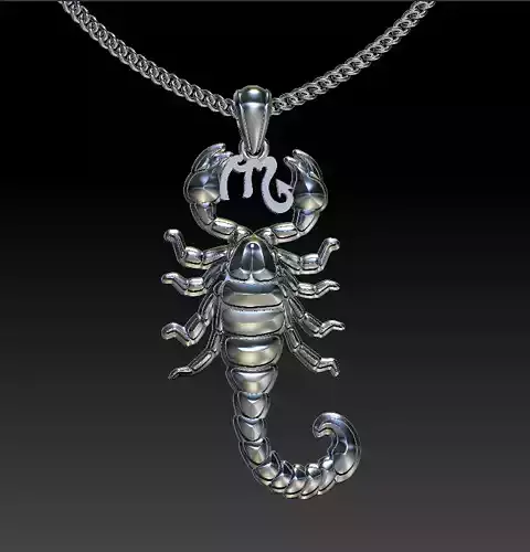 Scorpio Zodiac Sign Pendant  print model