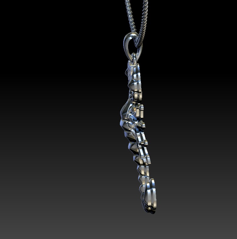 Scorpio Zodiac Sign Pendant print model 3D print model_5