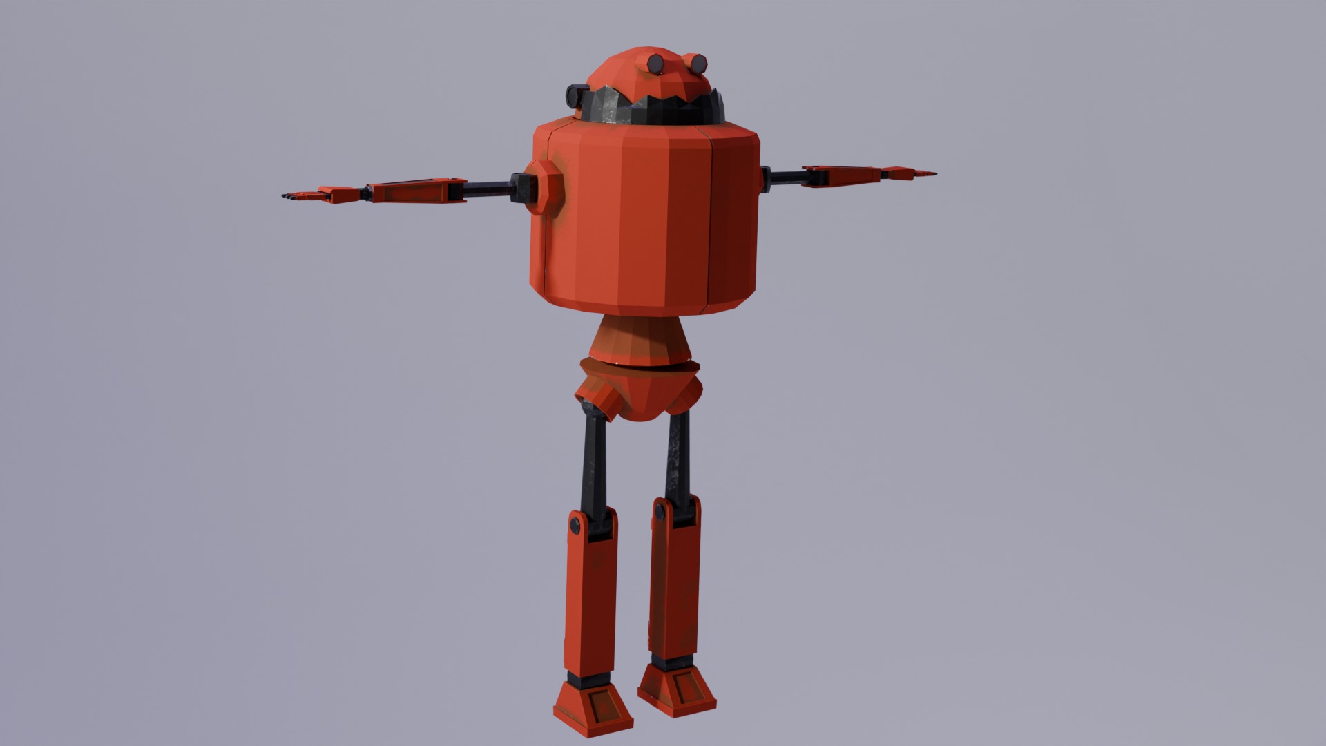 3d robot Low-poly 3D model_4