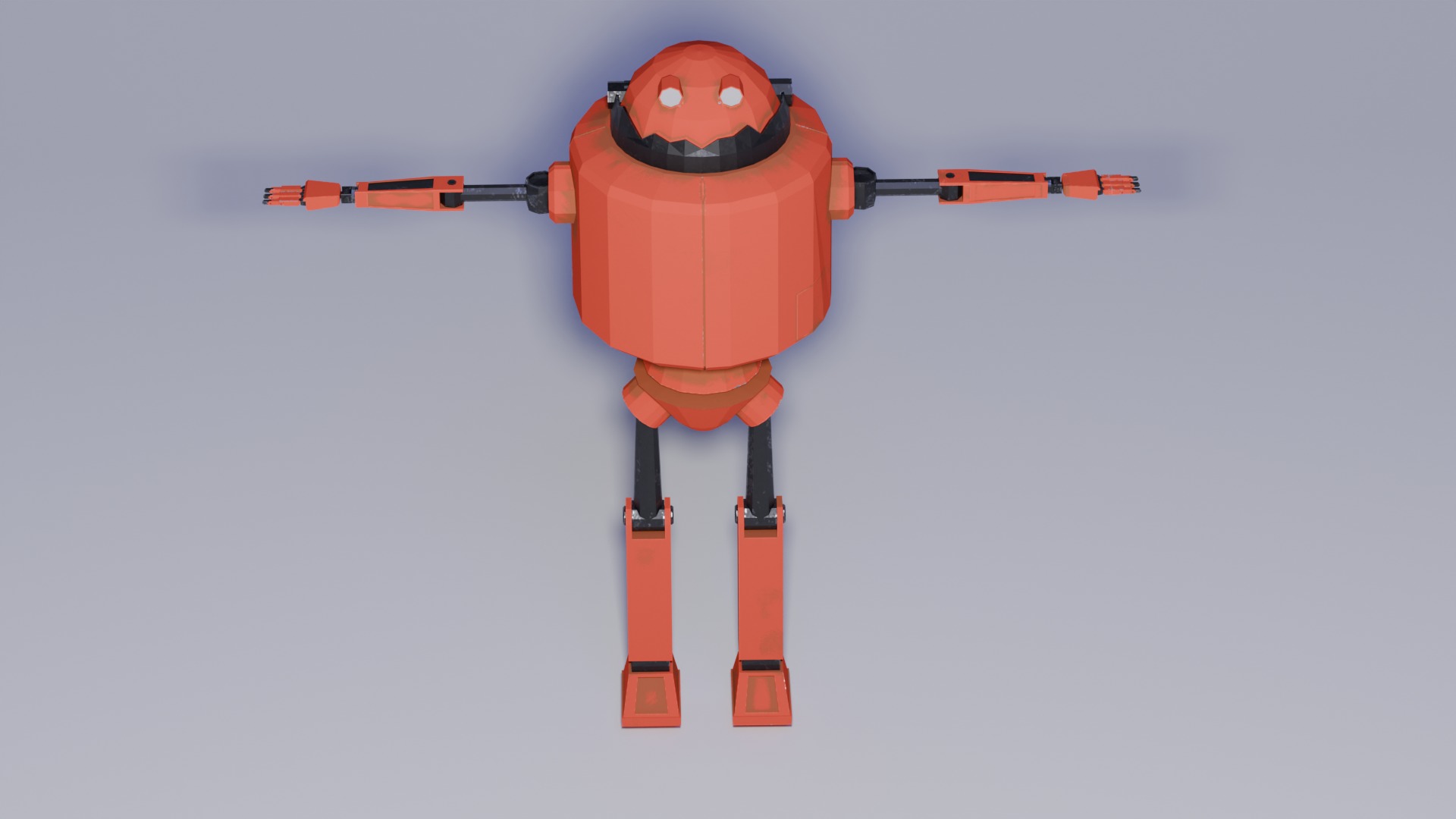 3d robot Low-poly 3D model_1