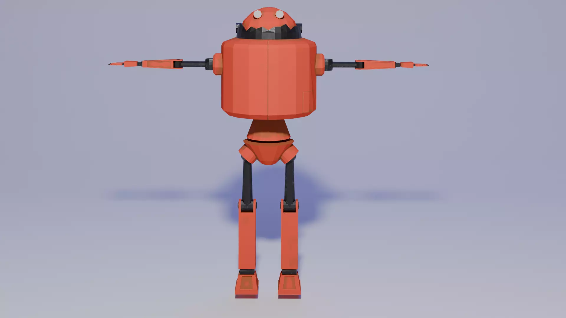 3d robot Low-poly 3D model_0