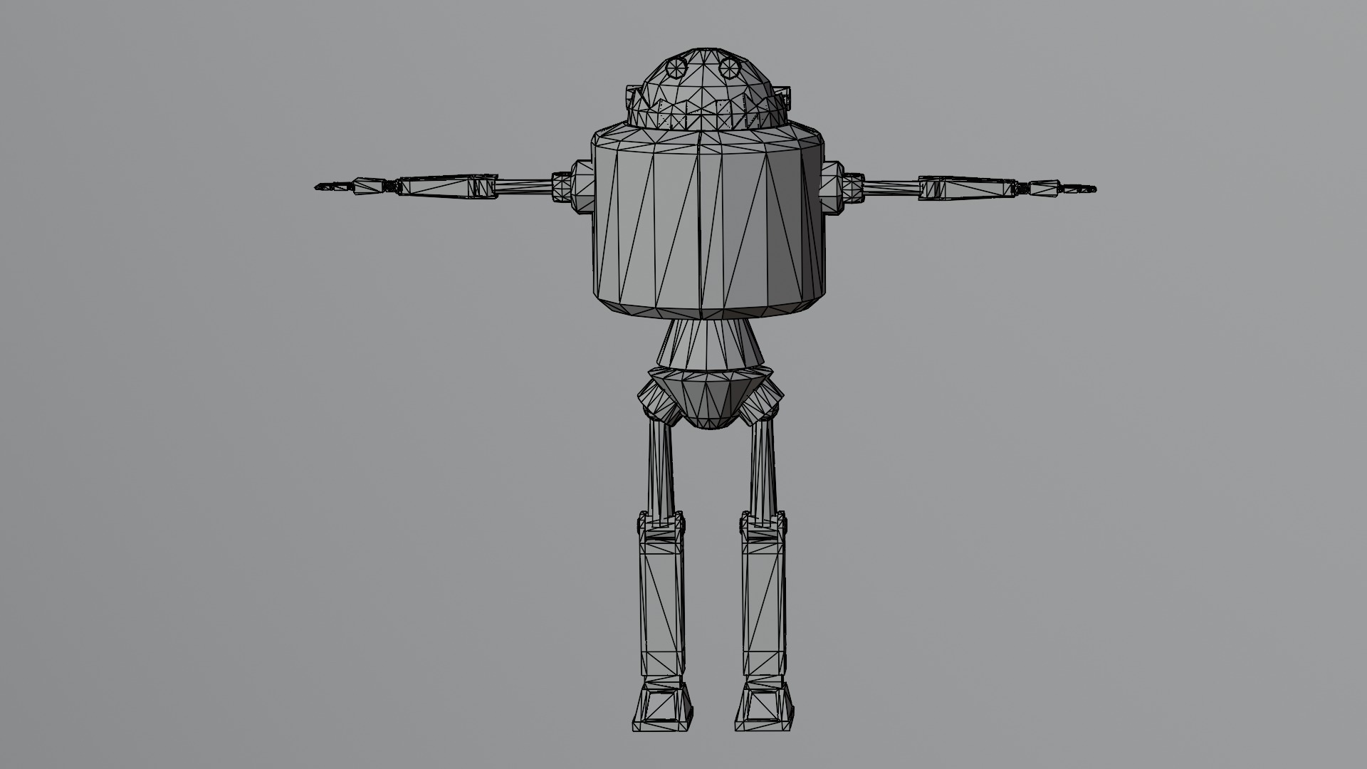 3d robot Low-poly 3D model_7