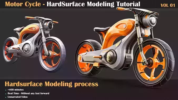 Hardsurface Tutorial Collection Vol1 - Motorcycle  
