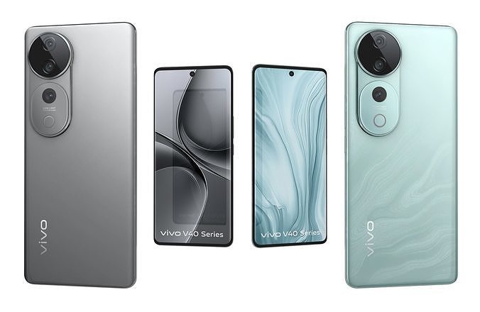 Vivo V40 Pro Gray And Meteor Blue 3D model