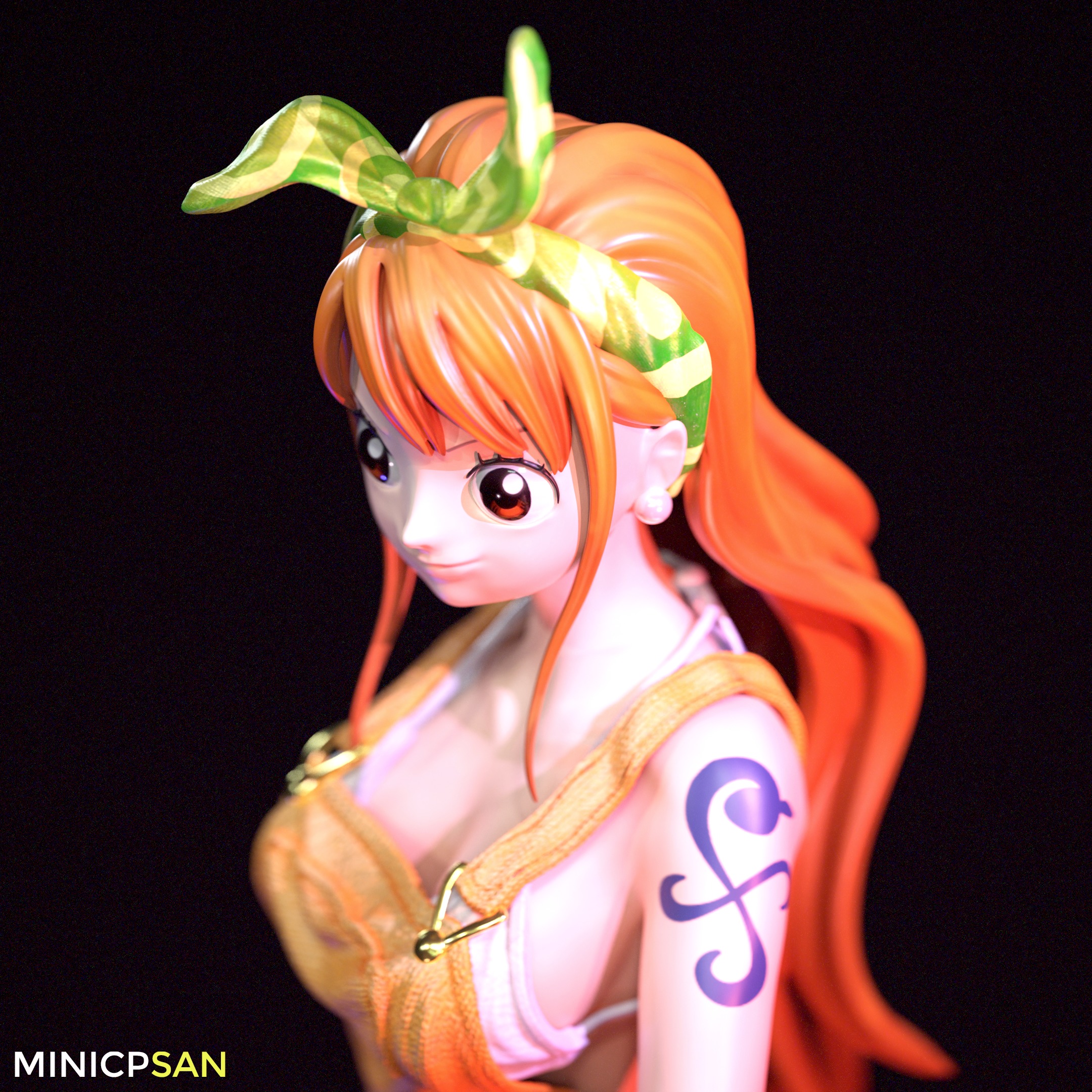 Nami Stampede Outfit 01 - One Piece Anime Figure 3D print model_8