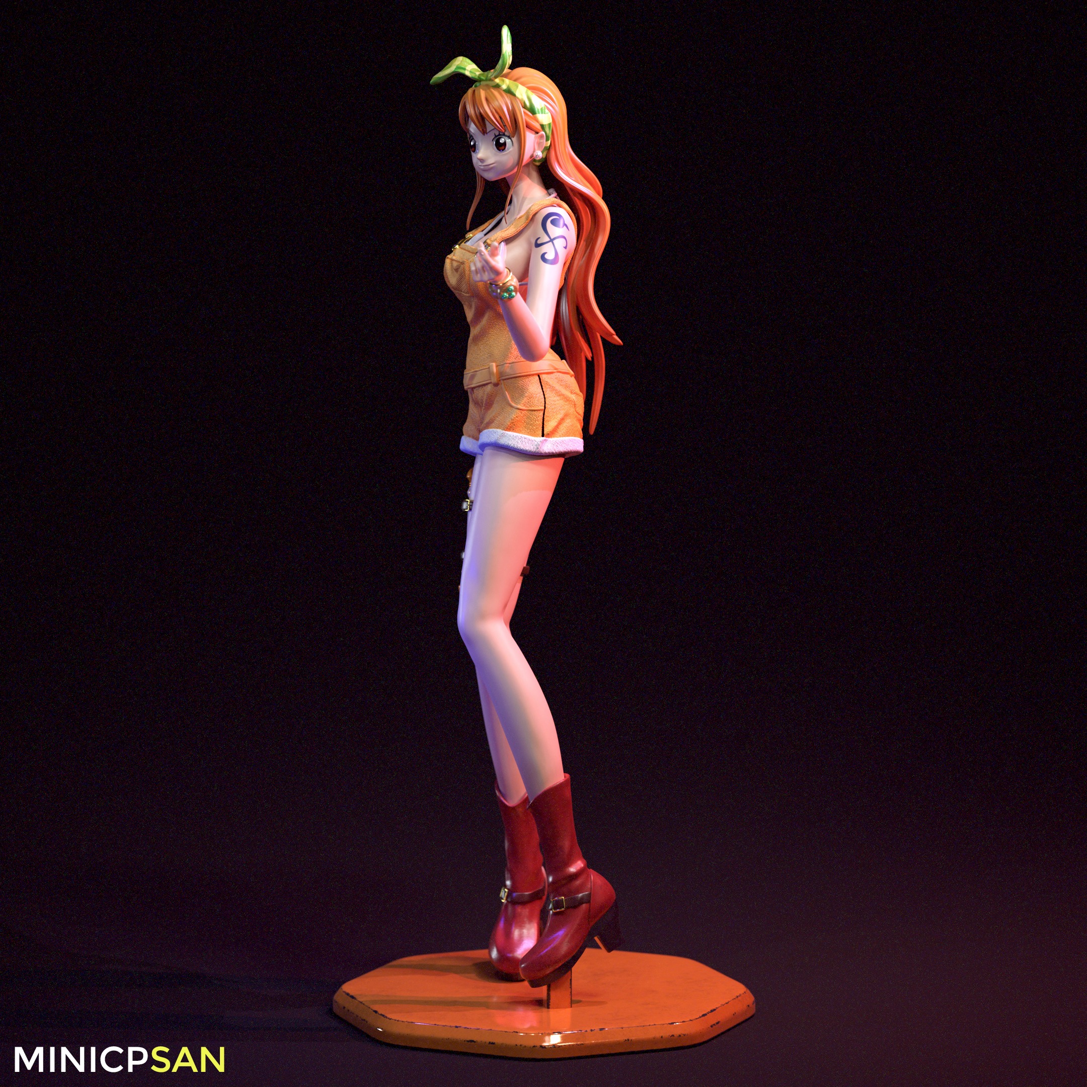 Nami Stampede Outfit 01 - One Piece Anime Figure 3D print model_2