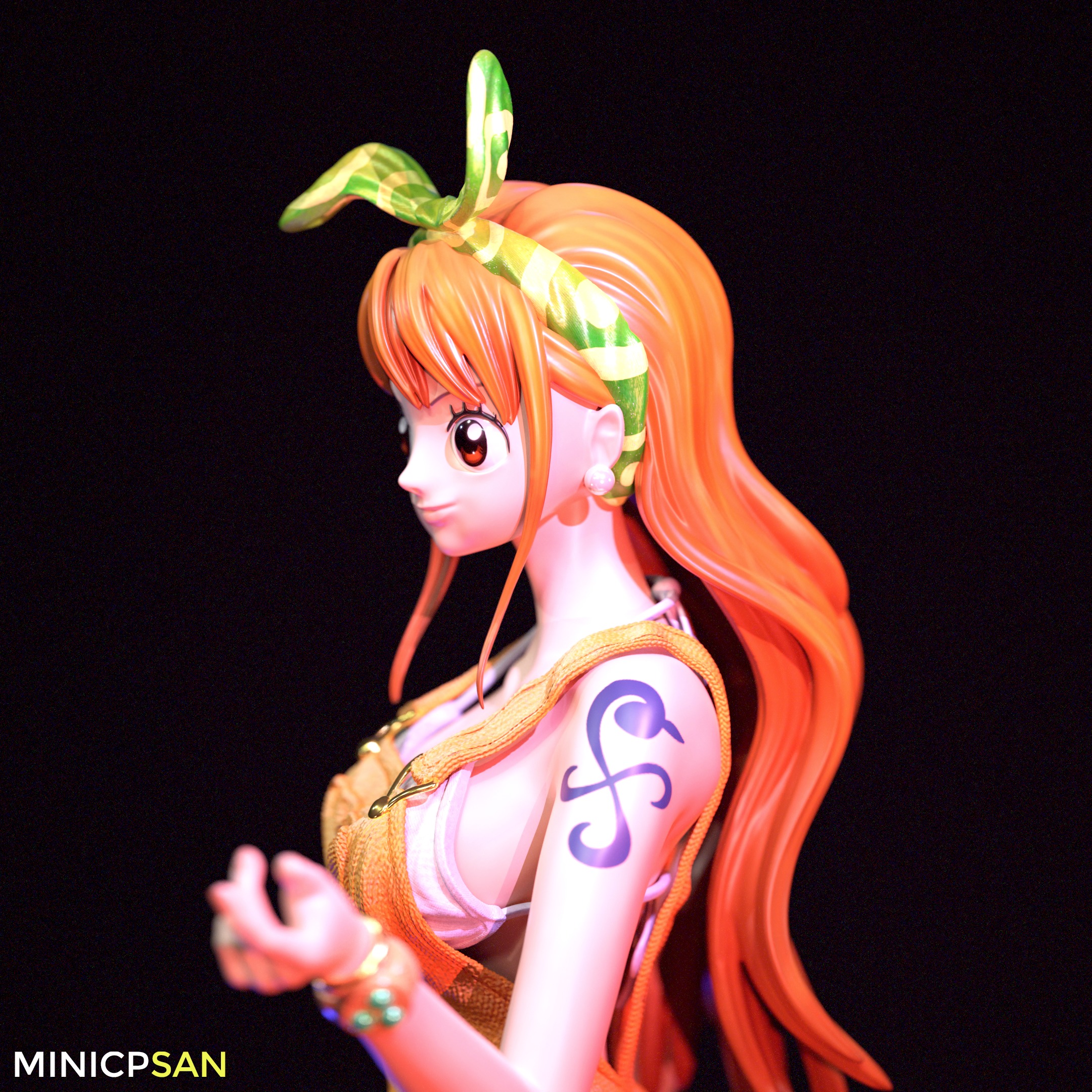 Nami Stampede Outfit 01 - One Piece Anime Figure 3D print model_10
