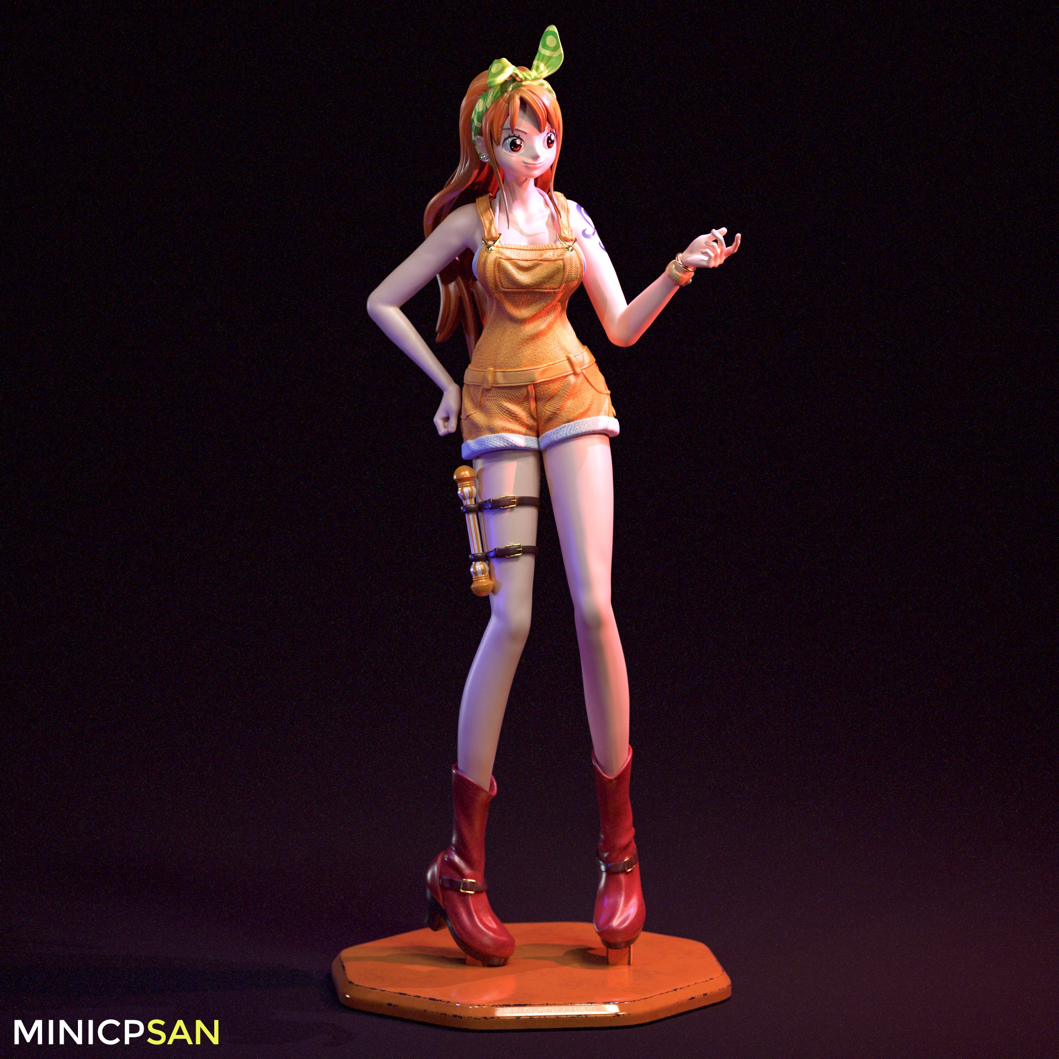 Nami Stampede Outfit 01 - One Piece Anime Figure 3D print model_5