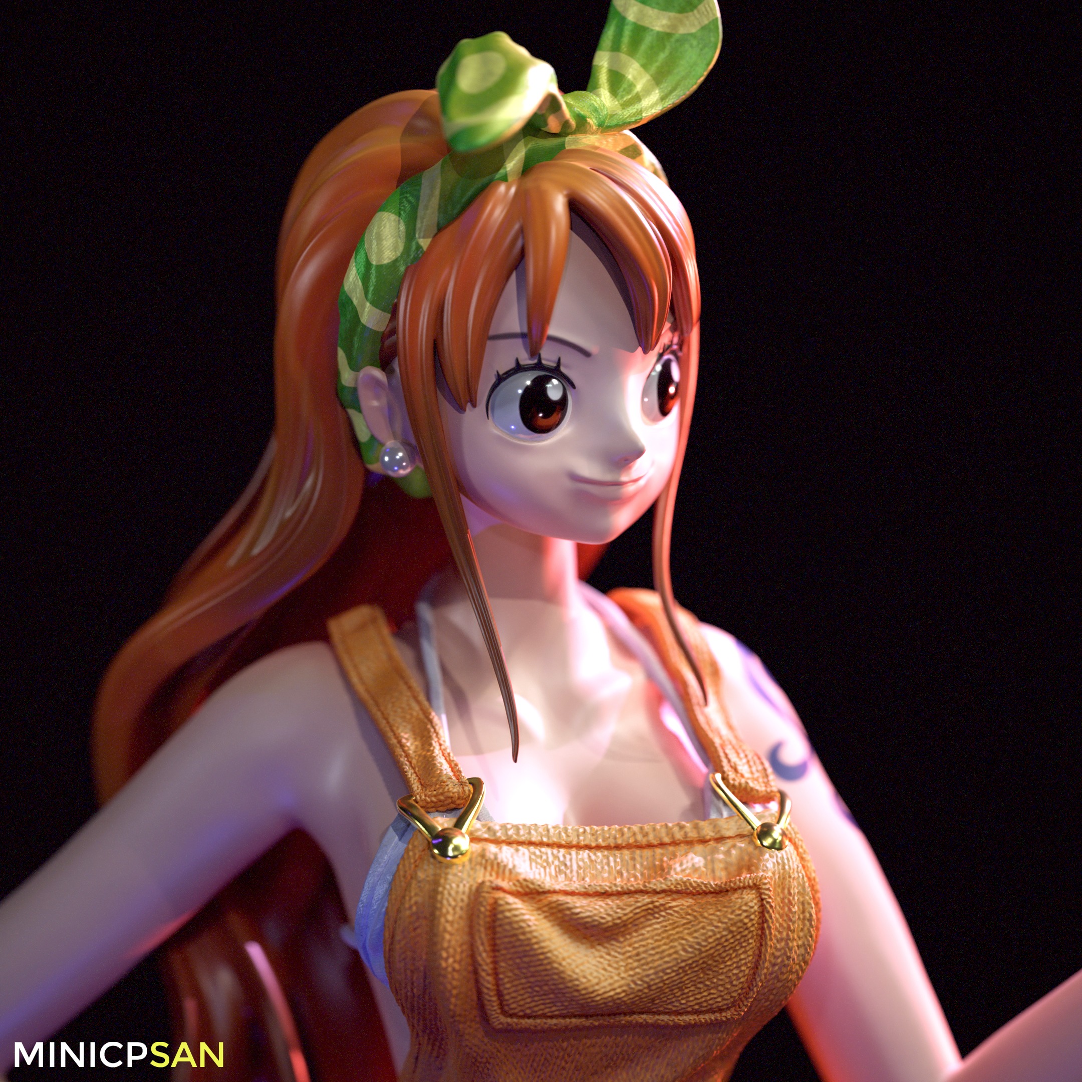 Nami Stampede Outfit 01 - One Piece Anime Figure 3D print model_6