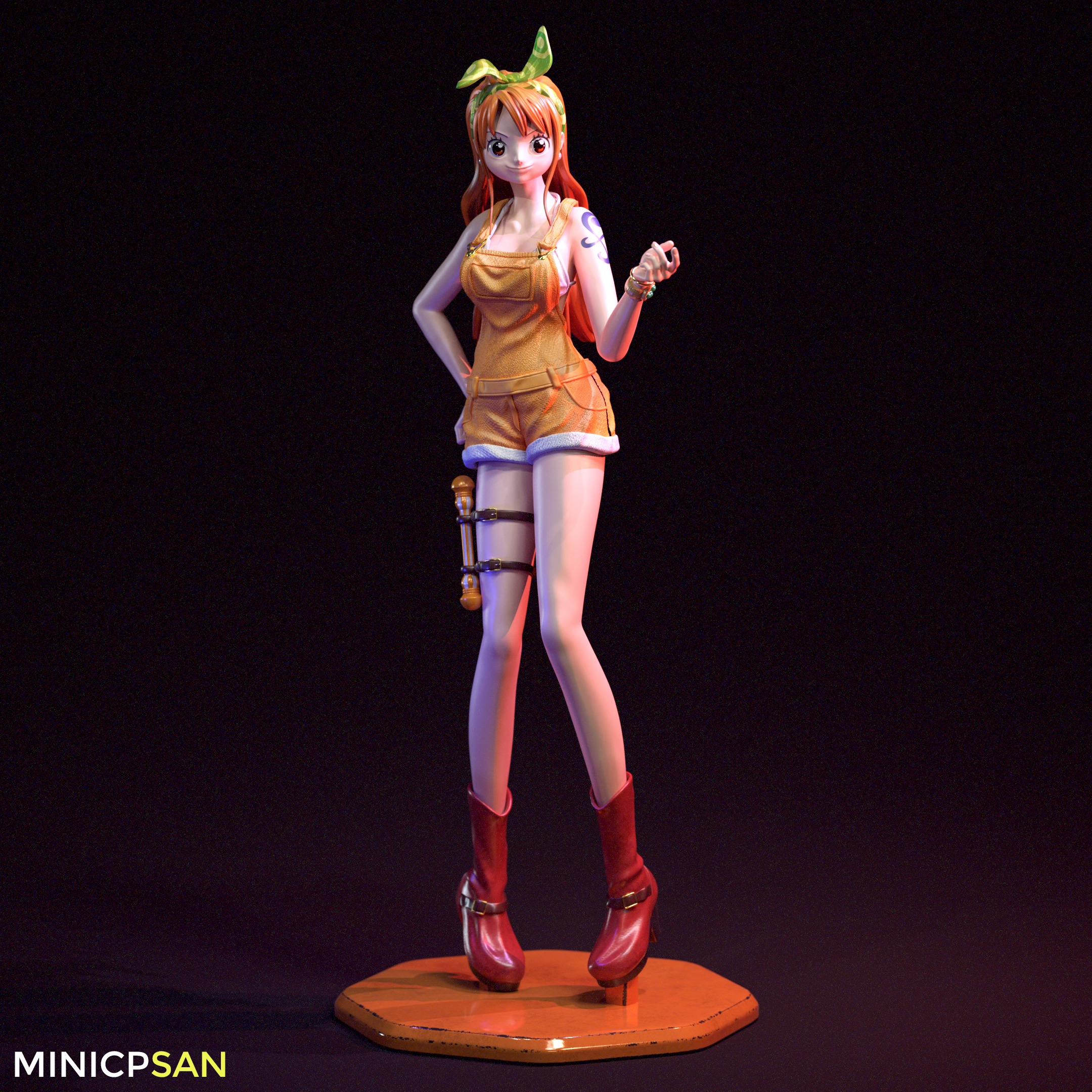 Nami Stampede Outfit 01 - One Piece Anime Figure 3D print model_1