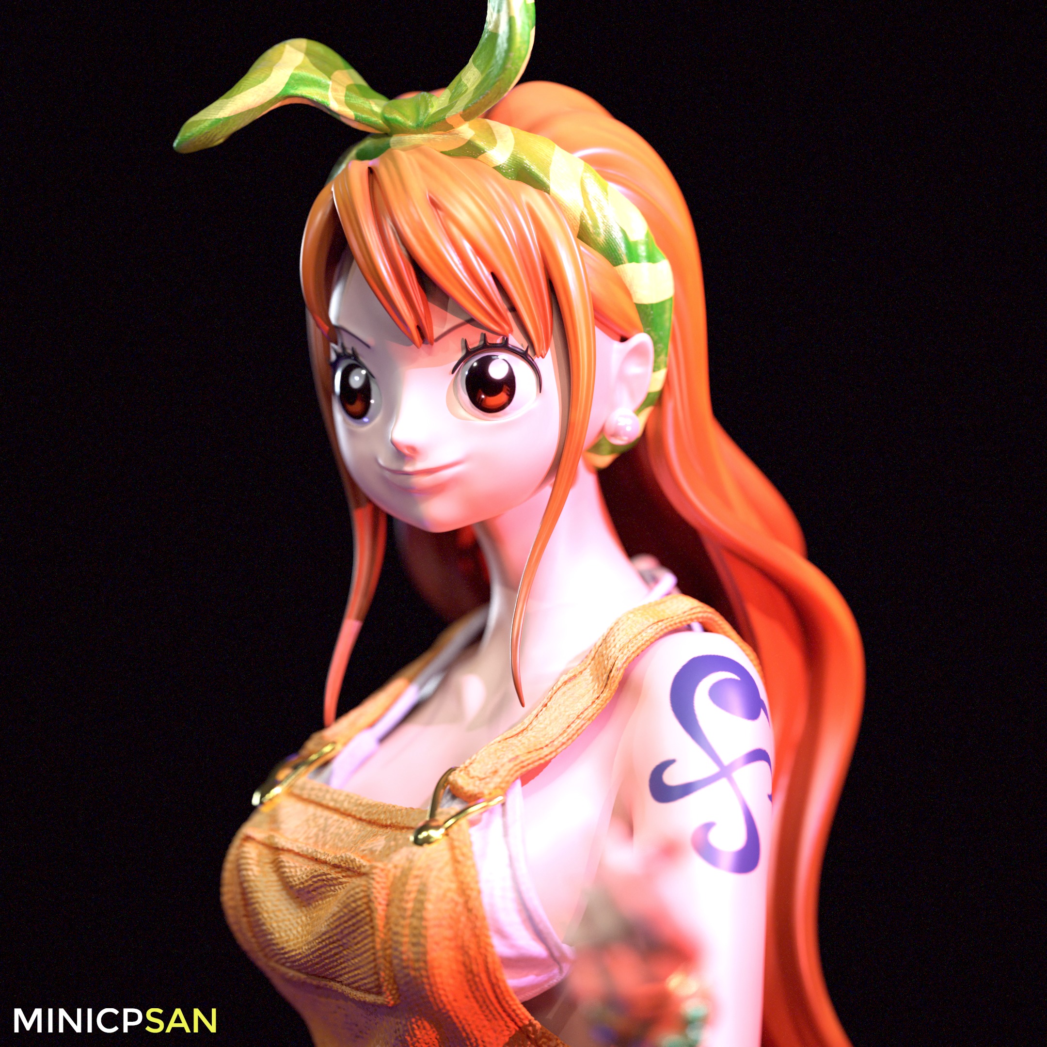 Nami Stampede Outfit 01 - One Piece Anime Figure 3D print model_7