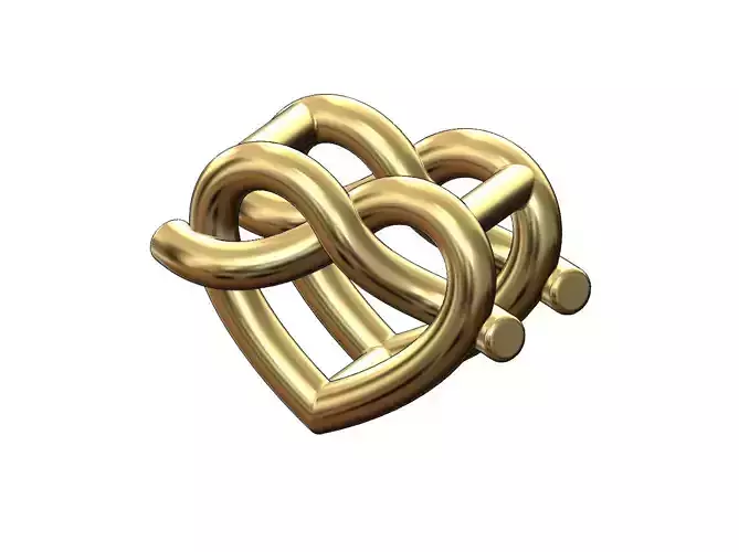 Knot twisted wire heart slider bead bracelet charm spacer