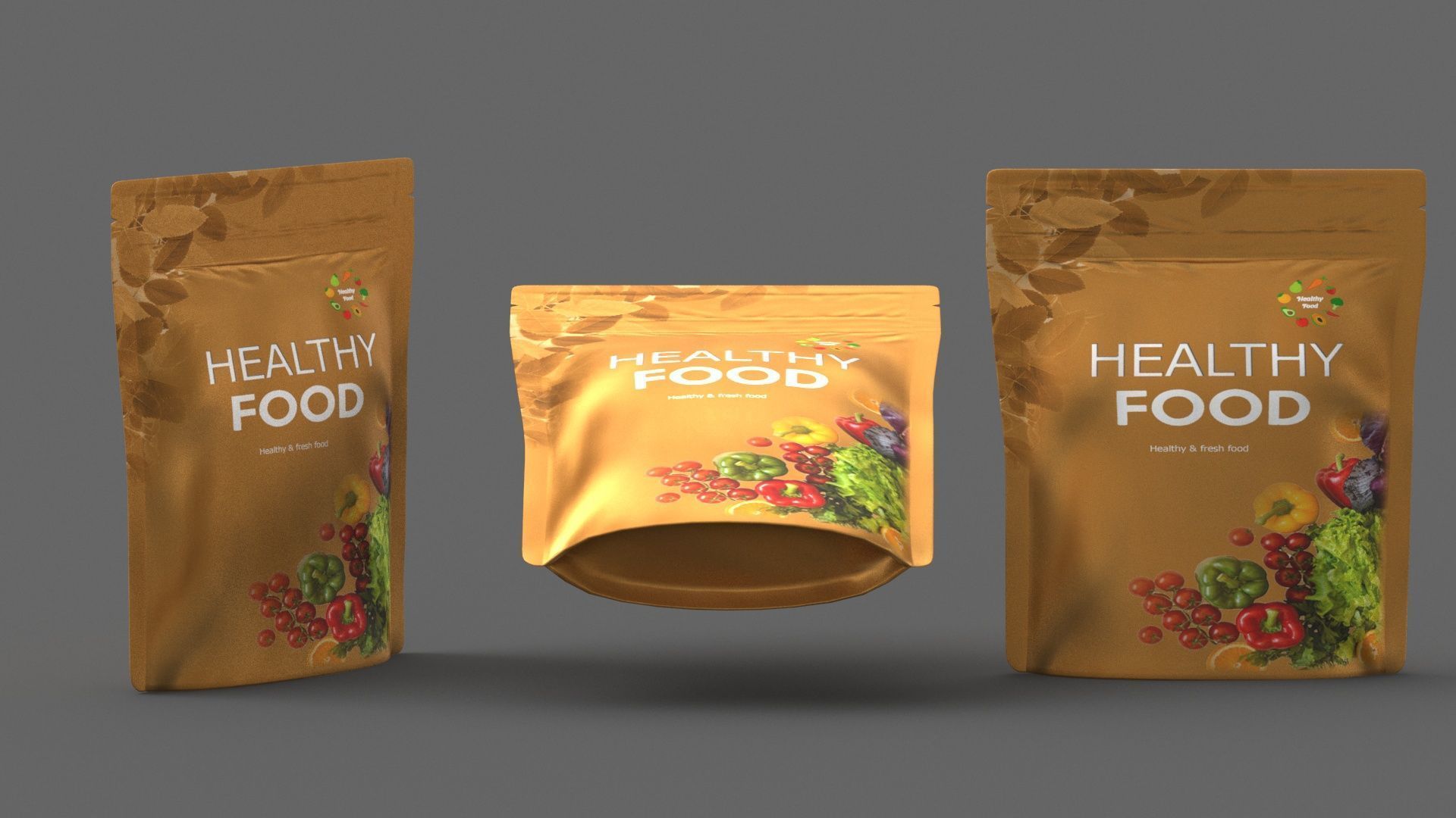 stand up pouch collection v2 PBR 3D model_8