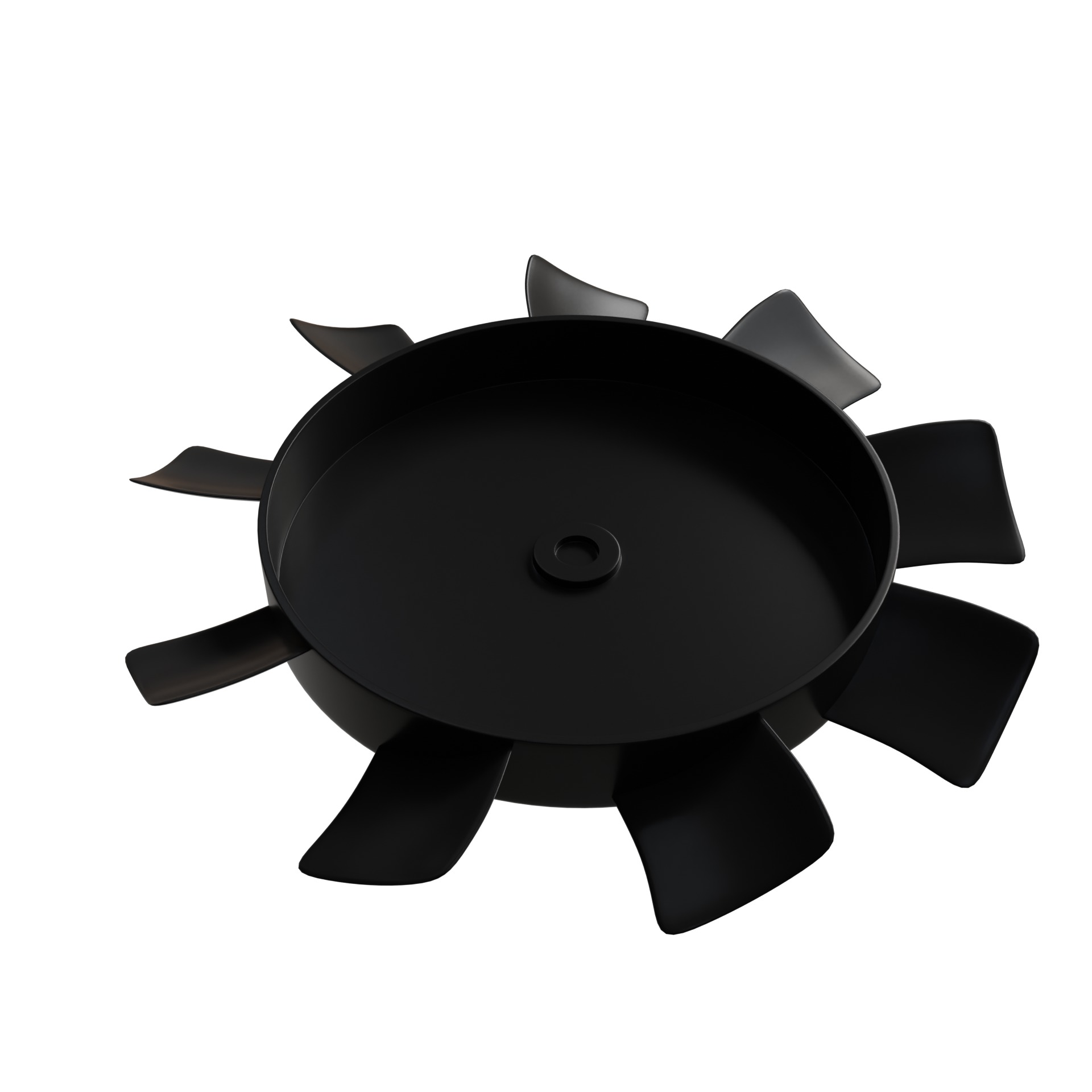 BLDC Motor with Fan Attachment Low-poly 3D model_1