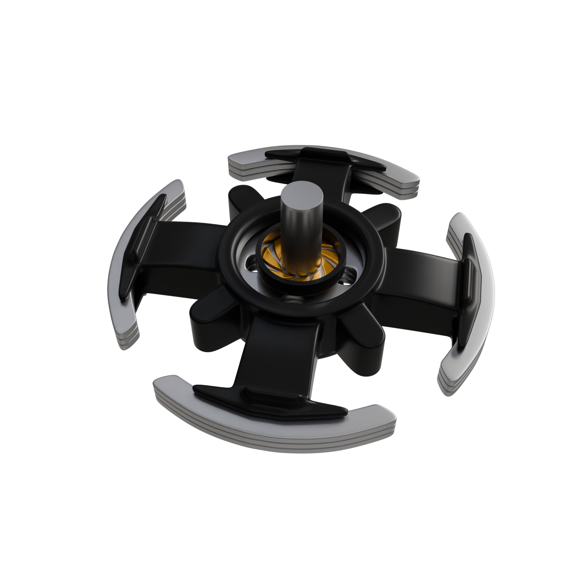 BLDC Motor with Fan Attachment Low-poly 3D model_7