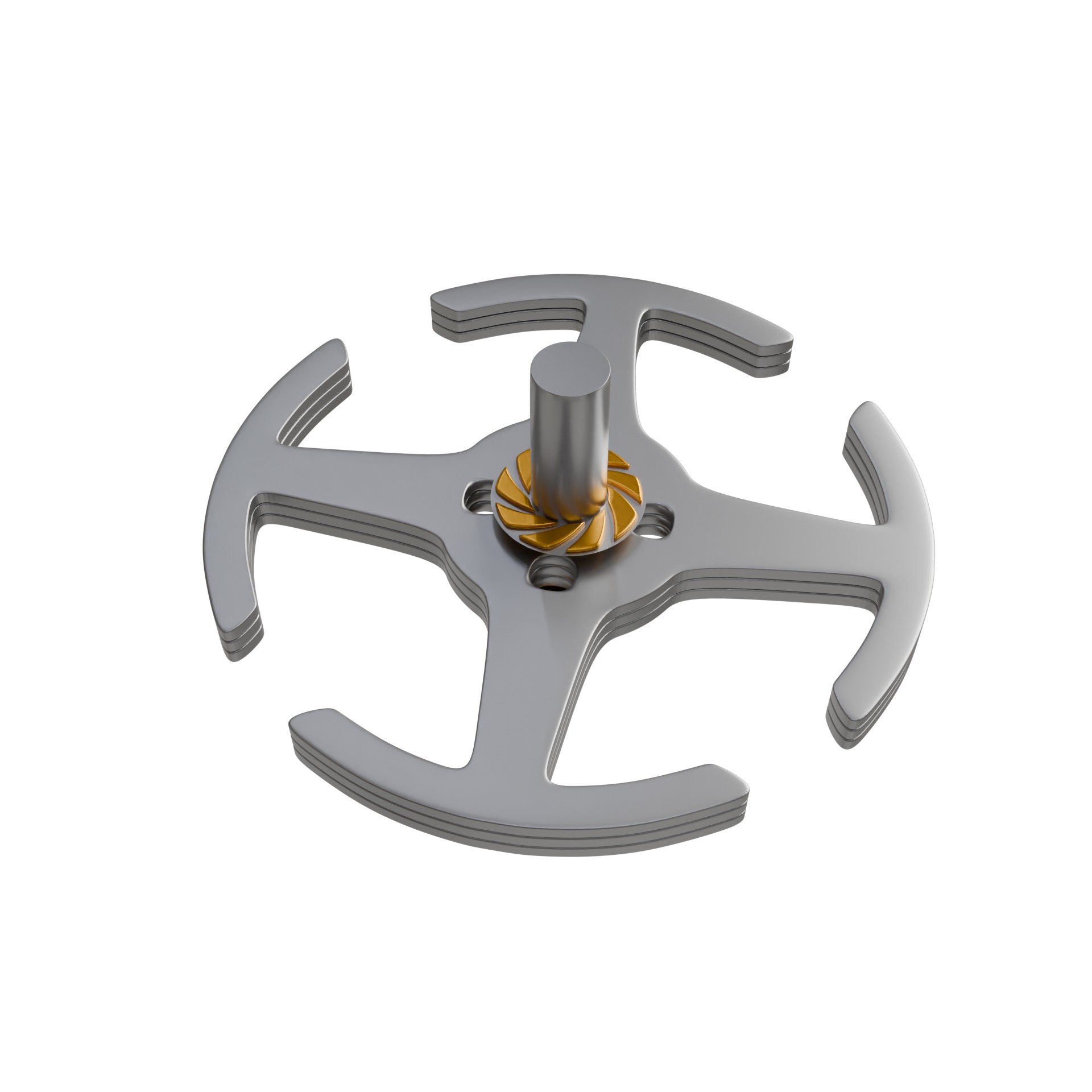 BLDC Motor with Fan Attachment Low-poly 3D model_4