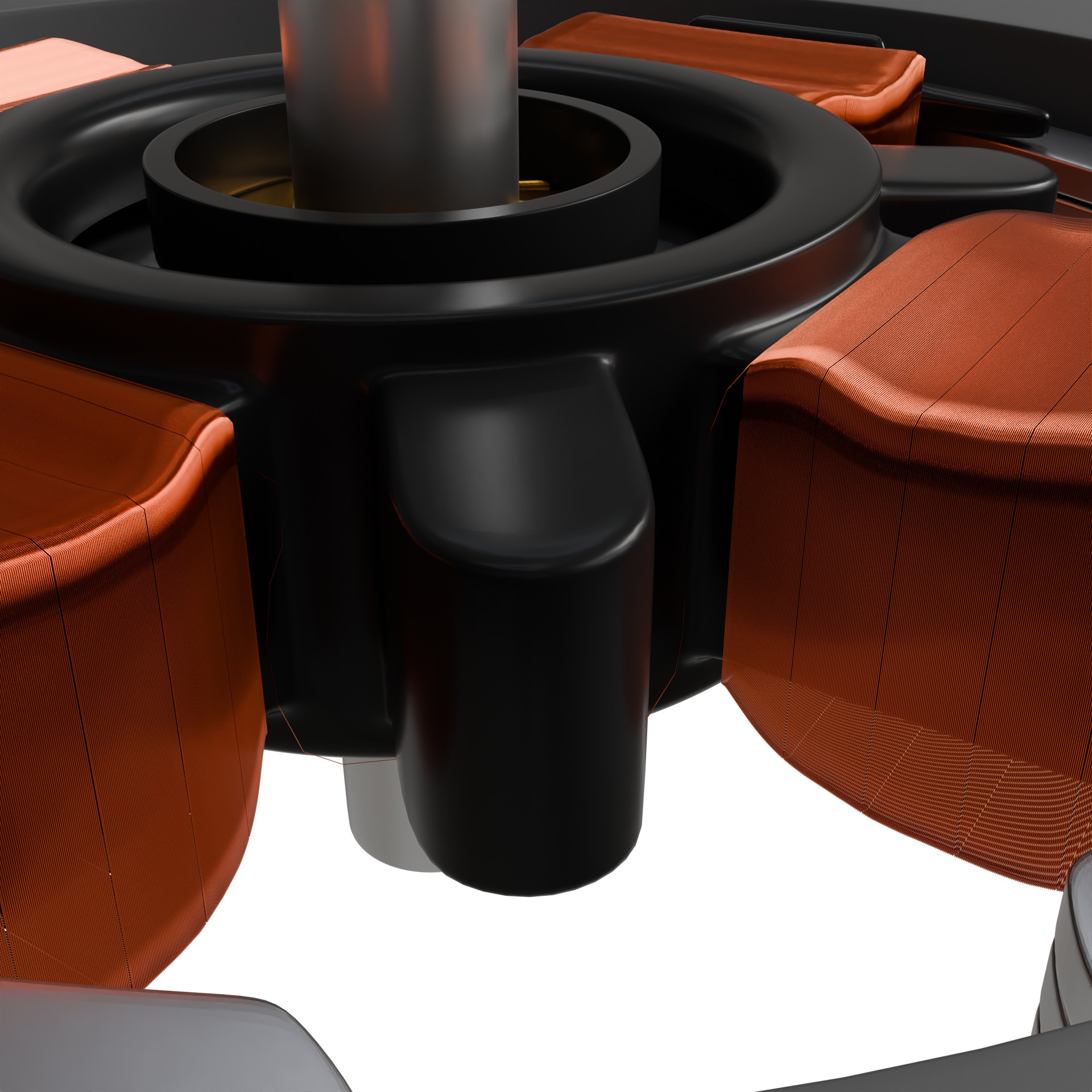 BLDC Motor with Fan Attachment Low-poly 3D model_5