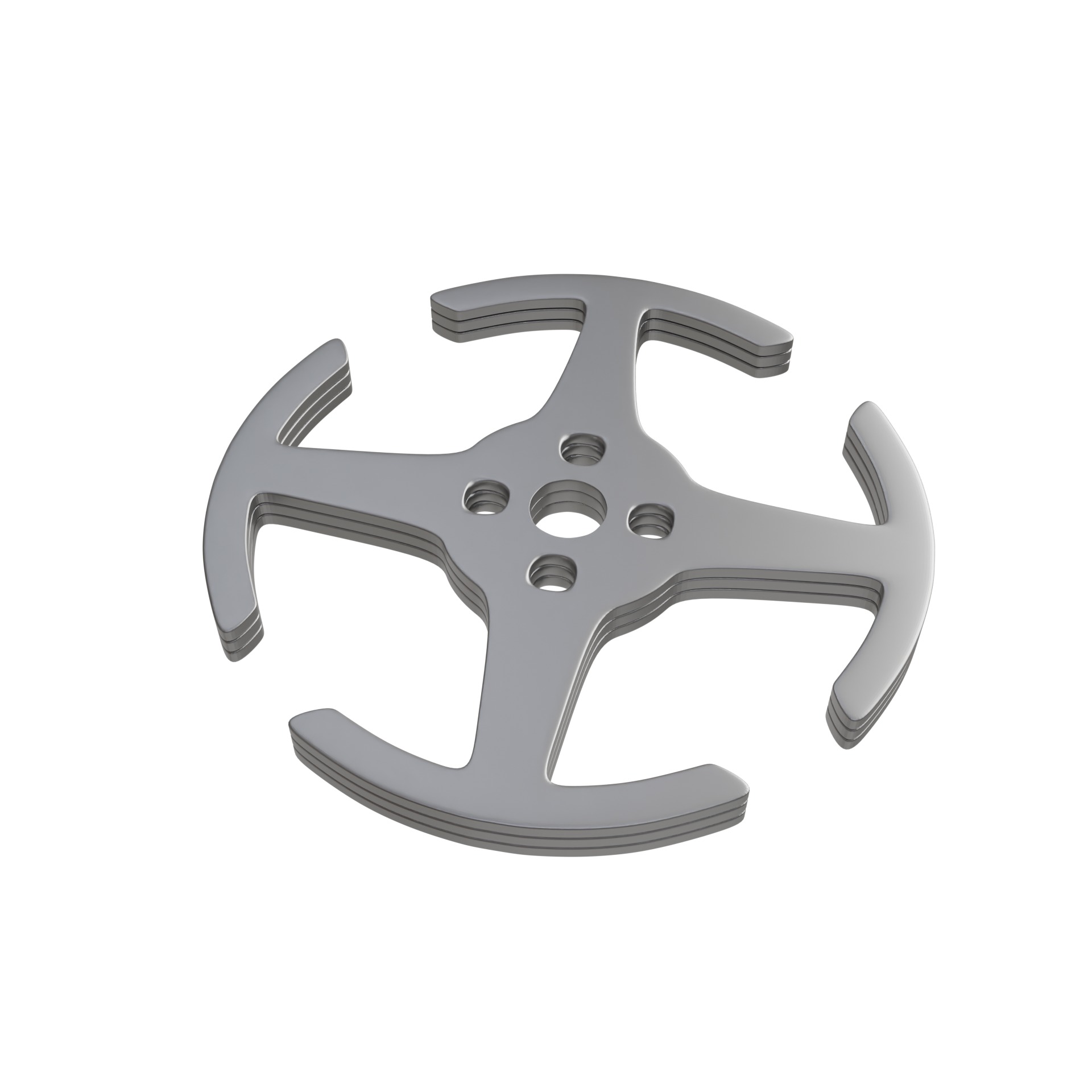 BLDC Motor with Fan Attachment Low-poly 3D model_10