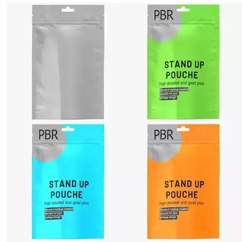 stand up pouch collection v3 PBR 3D model