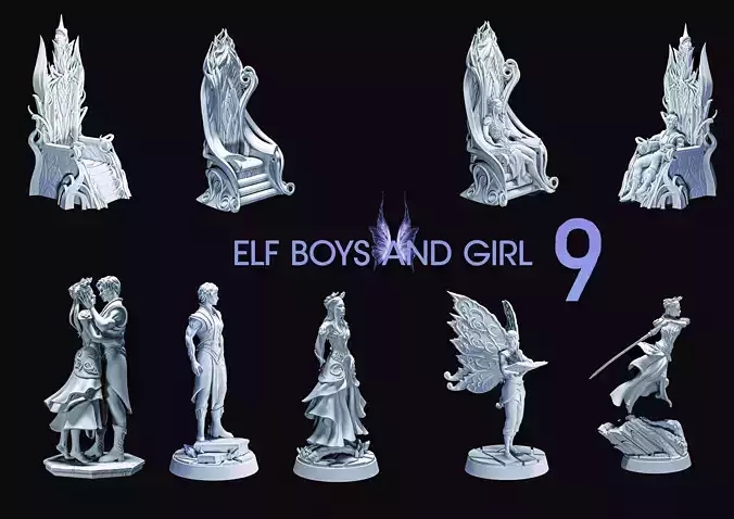 Throne of Shards  Elf 3D Model Collection