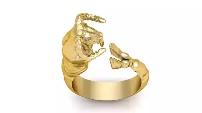 Stylish Bull Ring 3d Printable Model 3D print model