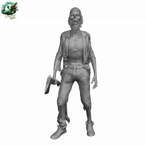 Phasmophobia Ghost Zombie GrayBeard male plus bust 3D print model