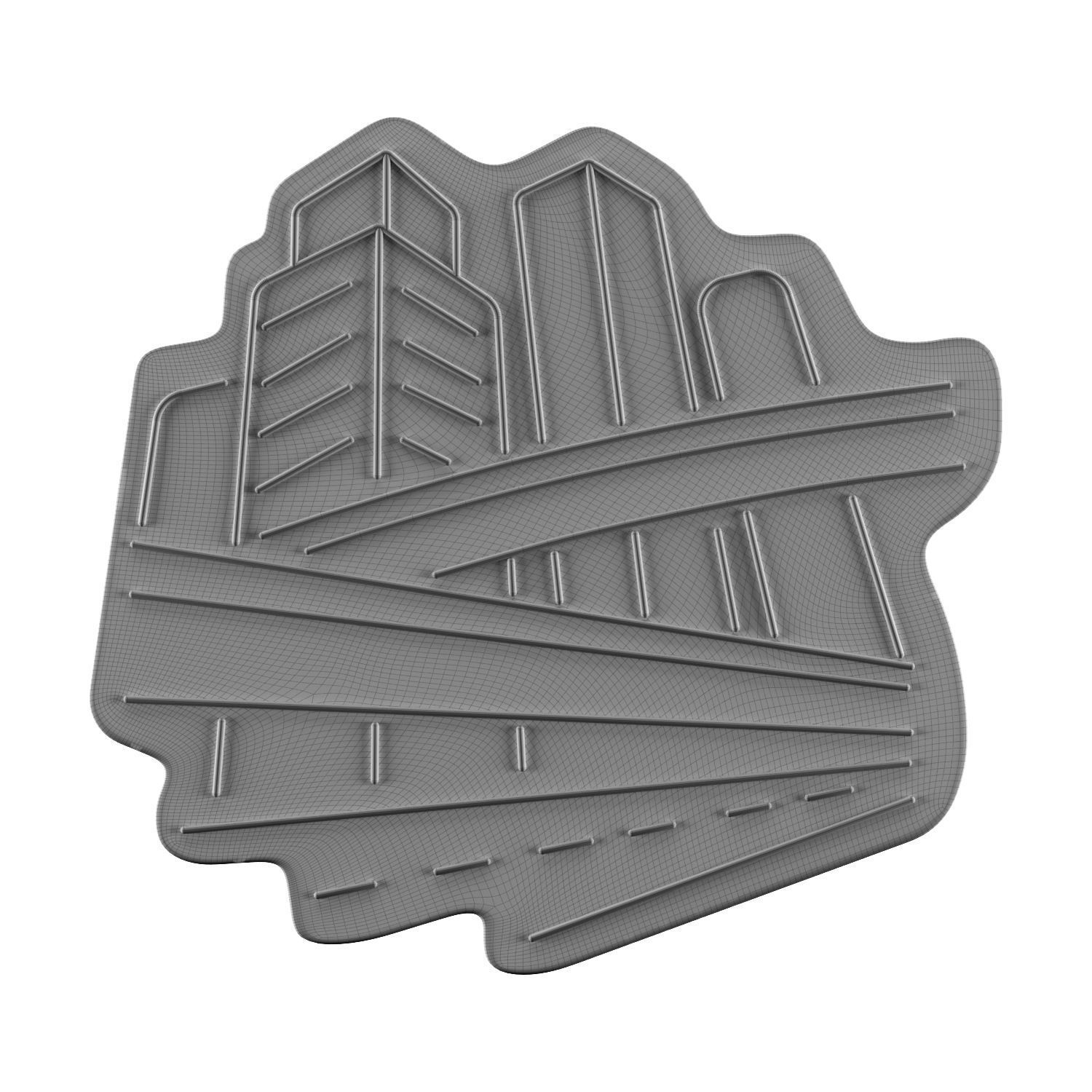 City Skyscrapers City Skyline Neon Sign 3D model_2