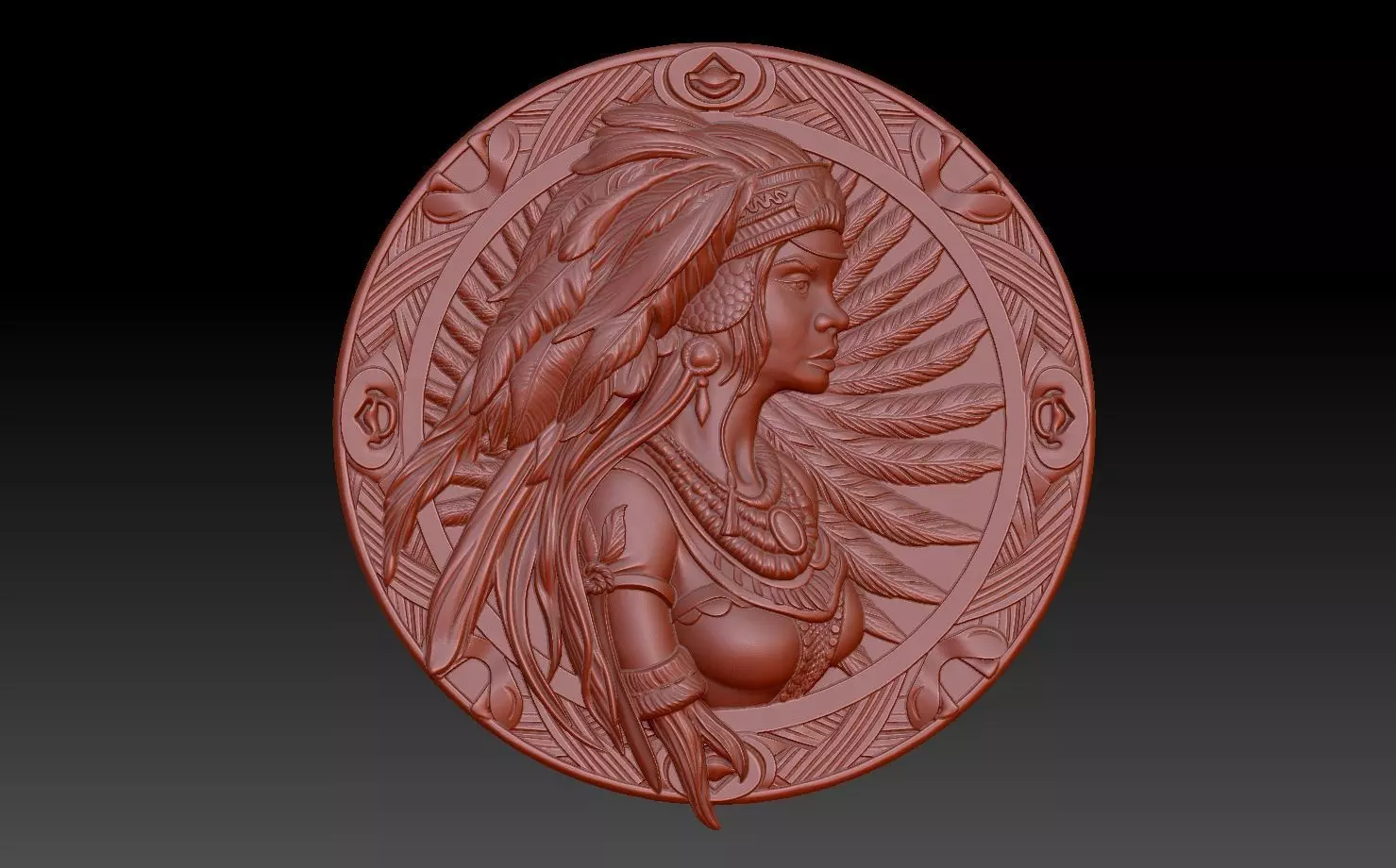 Indian girl 3D print model_0