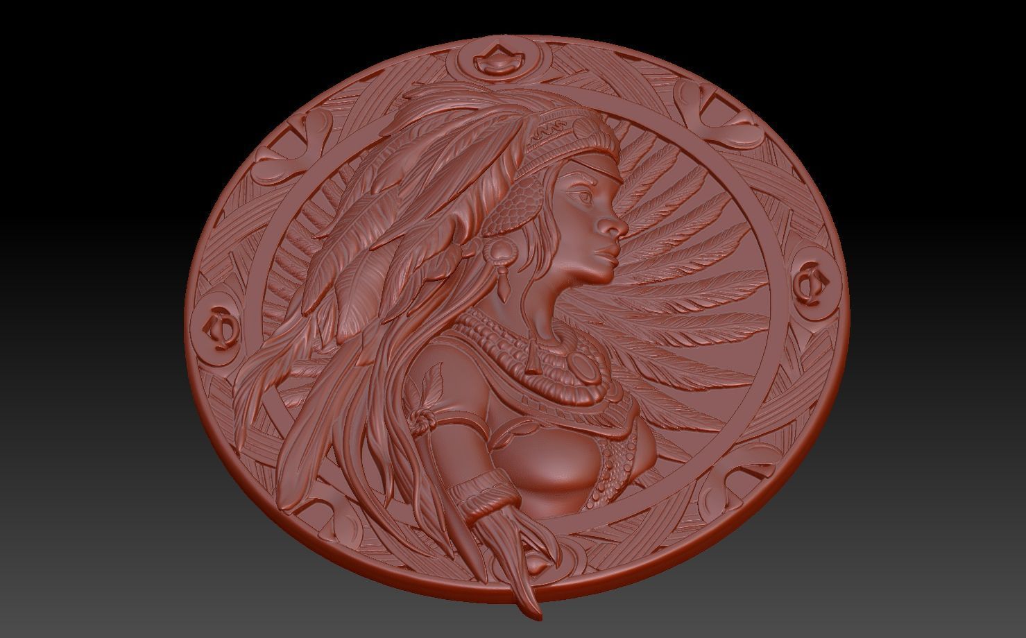 Indian girl 3D print model_3