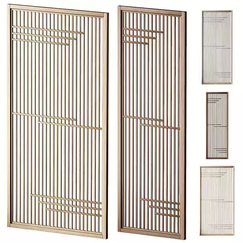 Room Dividers - Wooden Interior Partitions 3D model