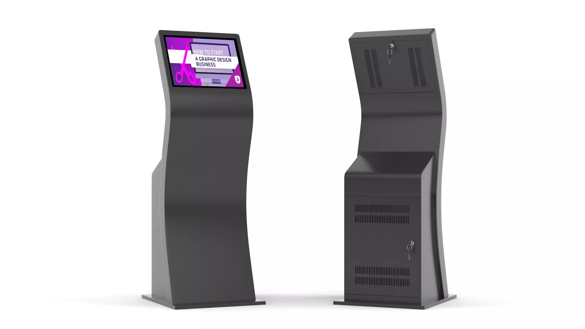 Electronic Kiosk 3D model_0