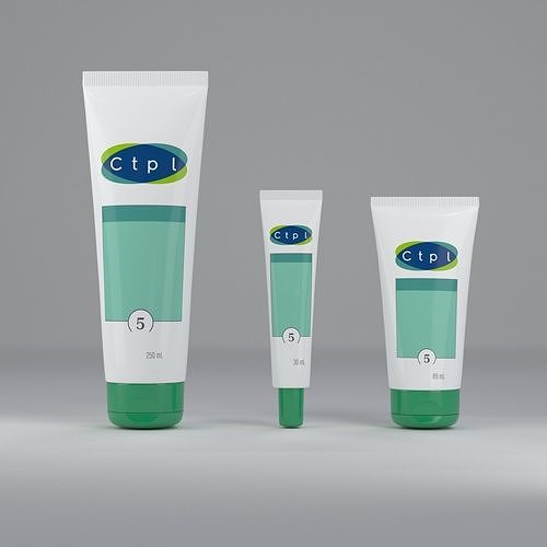 Cetaphil products package 3D model