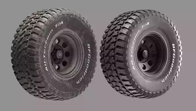 BF Goodrich AT Off Road Tire with Dirt Textures