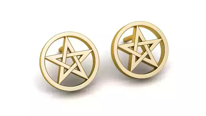 Women Fashion staar Earring 3d printable Model