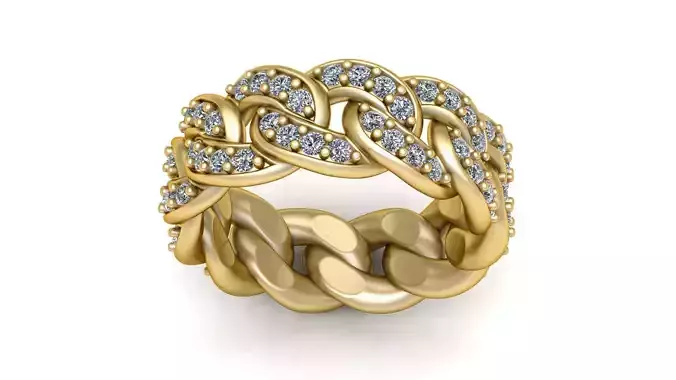 Engagement Diamond Chain Ring 3d printable Model  3D print model