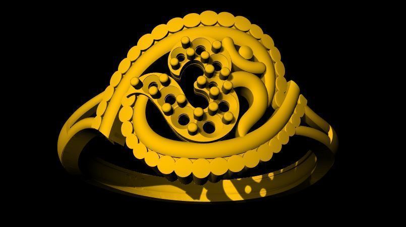 OM Ring 3dm file 3D print model_9