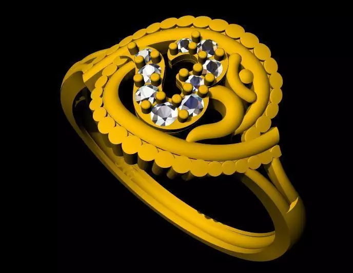 OM Ring 3dm file 3D print model_0