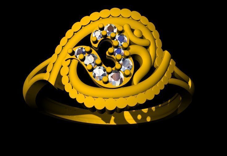 OM Ring 3dm file 3D print model_2
