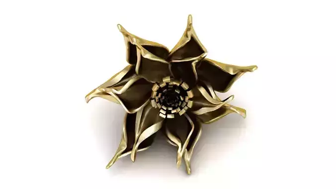 Stylish Flower Pendant 3d printable Model