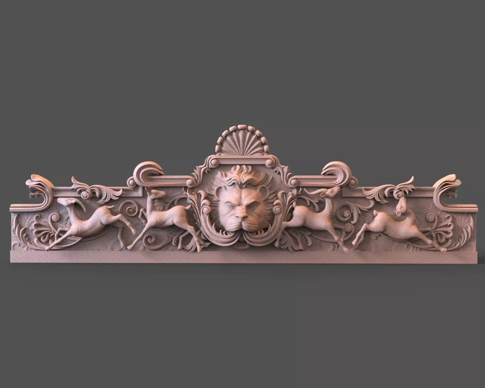 sofa lion and ghazal 3D print model