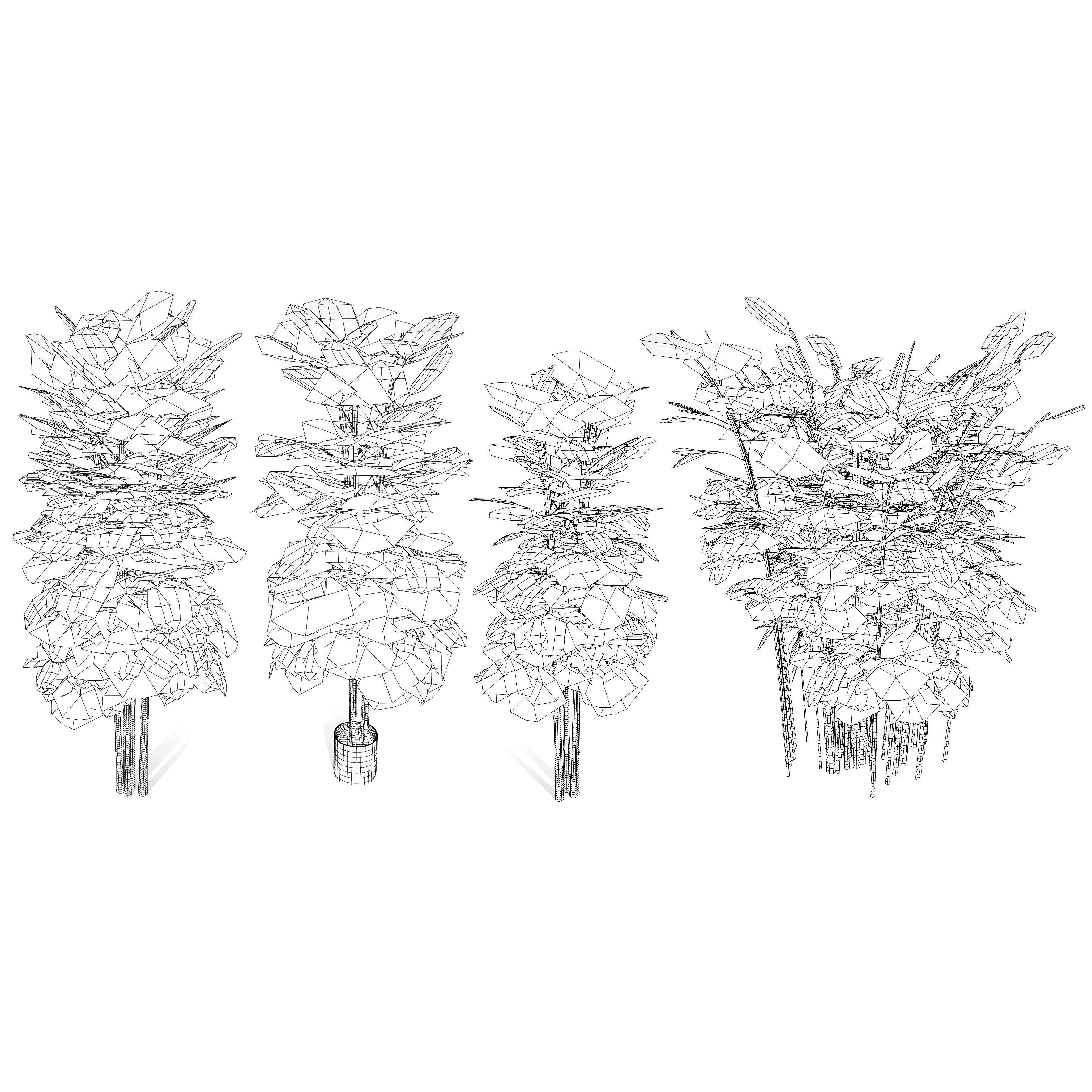 Realistic Bamboo Plants 3D Models Low-poly 3D model_10