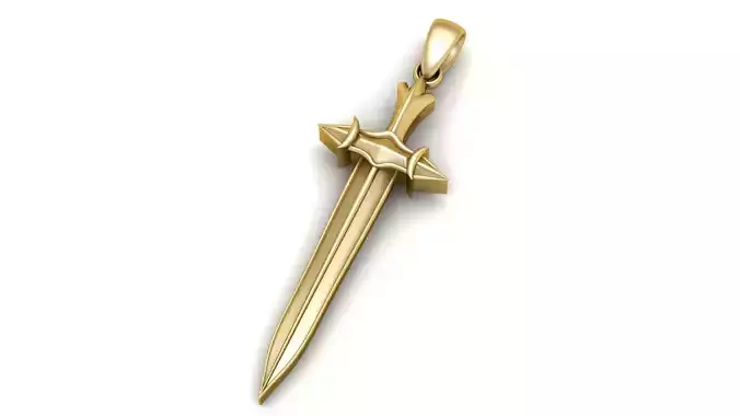 Men Fashion Sword Pendant 3d printable Model